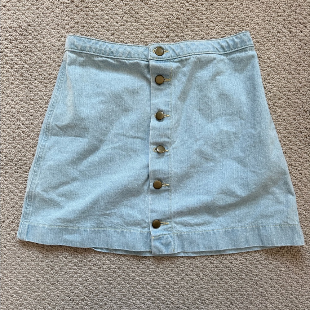 American Apparel Light Blue Mini Skirt